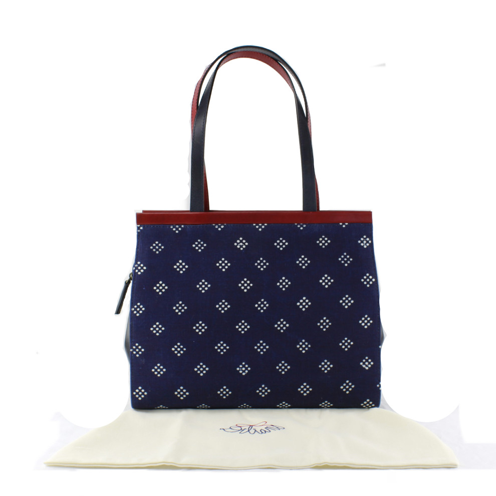 Dilians Blaudruck große Schultertasche "Angelika" D170601
