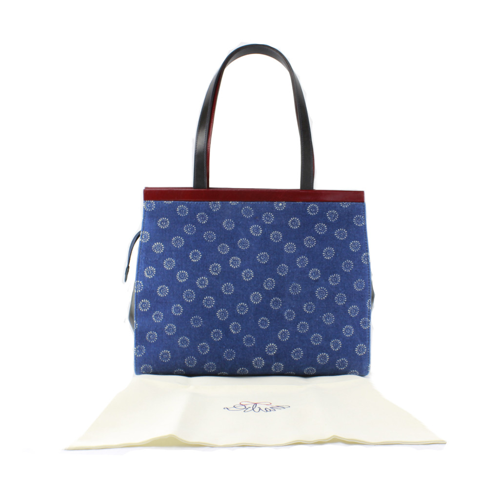 Dilians Blaudruck große Schultertasche "Angelika" W020601