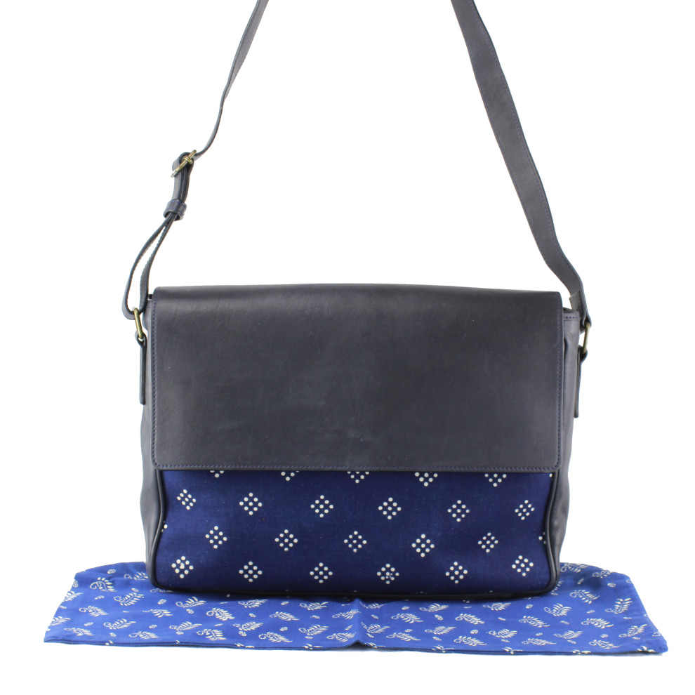 Dilians Blaudruck blaue Messenger Tasche "Alex" D170601