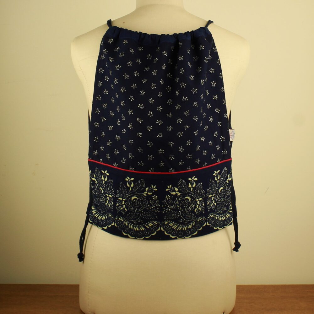 Dilians Pulsnitz Blaudruck Turnbeutel mit Bordüre P2403