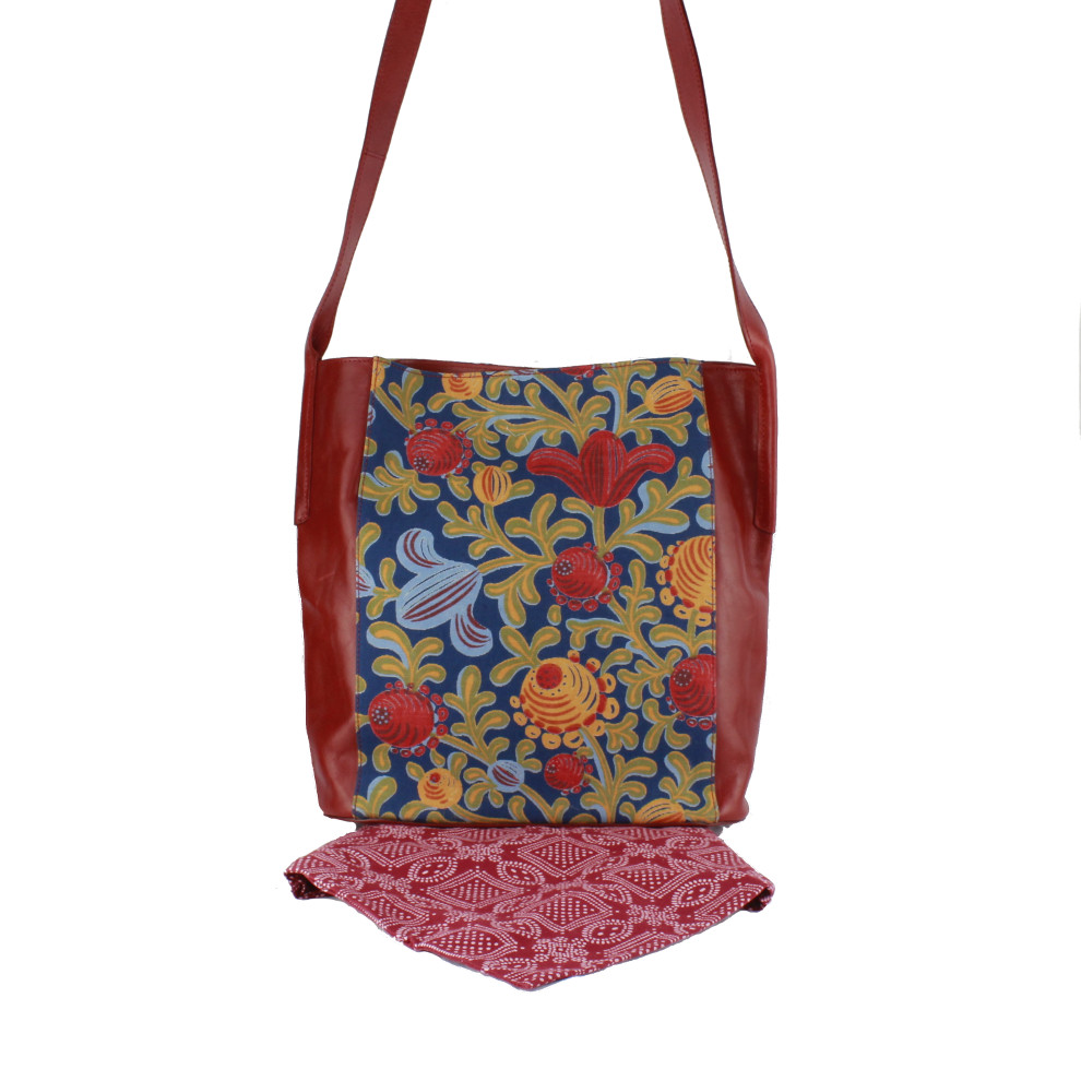 Dilians Blaudruck handbedruckte Crossbody Tasche "Carmen" F040201