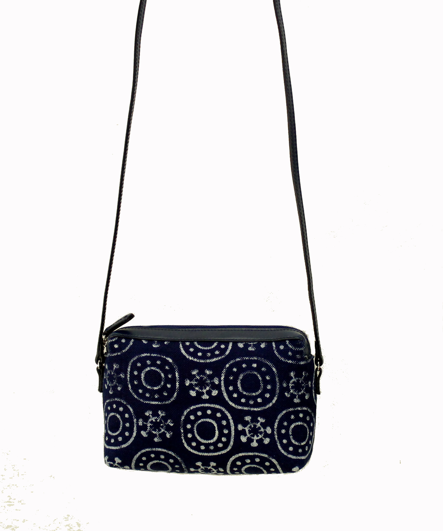 Dilians Blaudruck kleine blaue Umhängetasche "Hilary" D0306