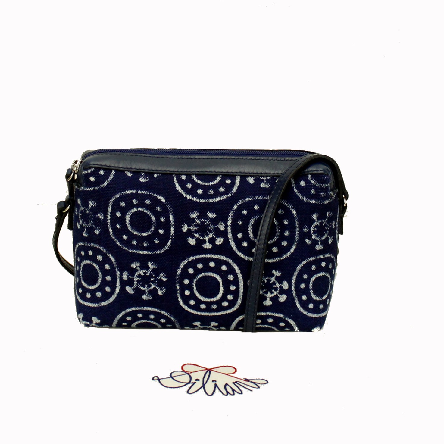 Dilians Blaudruck kleine blaue Umhängetasche "Hilary" D0306 – Bild 2