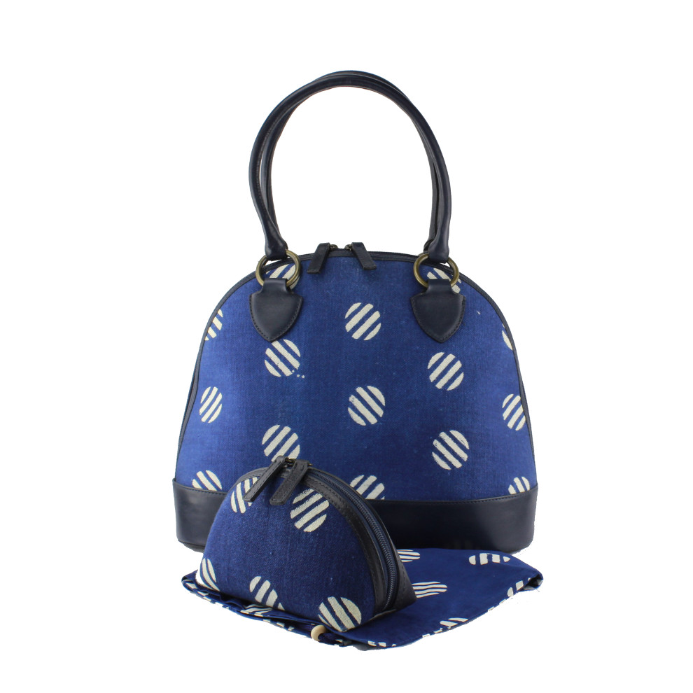 Dilians Blaudruck blaue Schultertasche "Jitka1" D010601