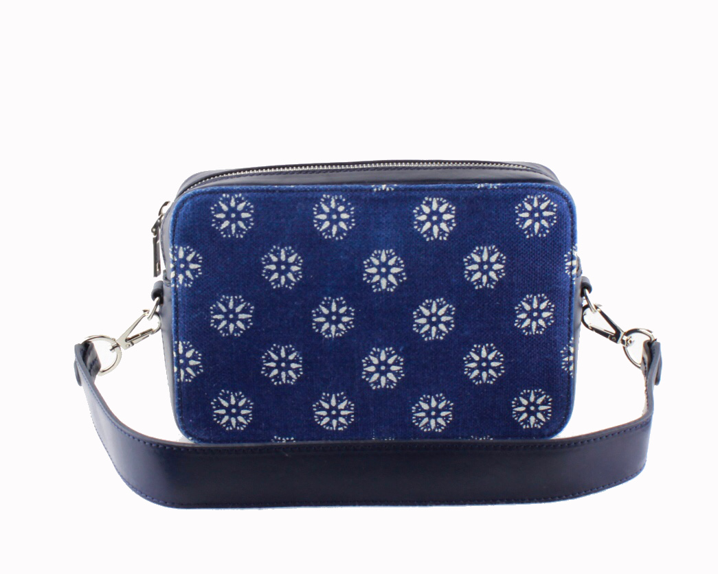 Dilians Blaudruck kleine blaue Tasche "Lilly" D1206