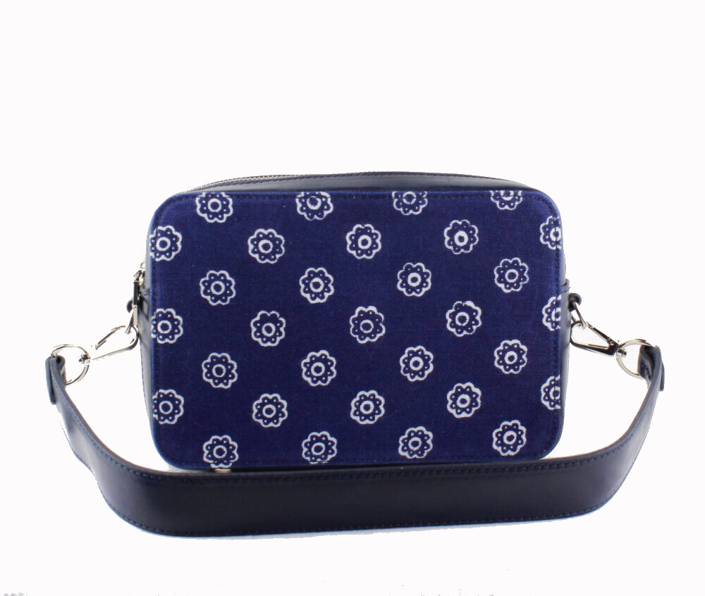 Dilians Blaudruck kleine blaue Schultertasche "Lilly" E0106