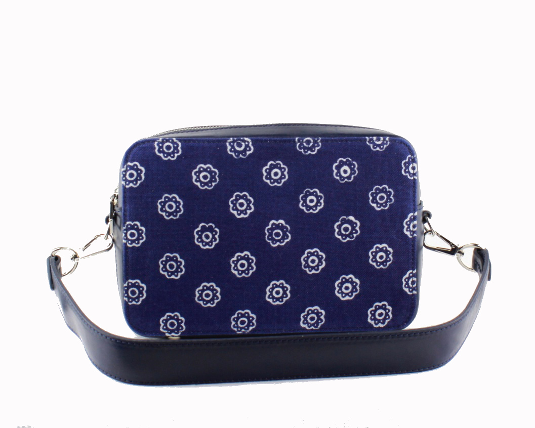 Dilians Blaudruck kleine blaue Schultertasche "Lilly" E0106