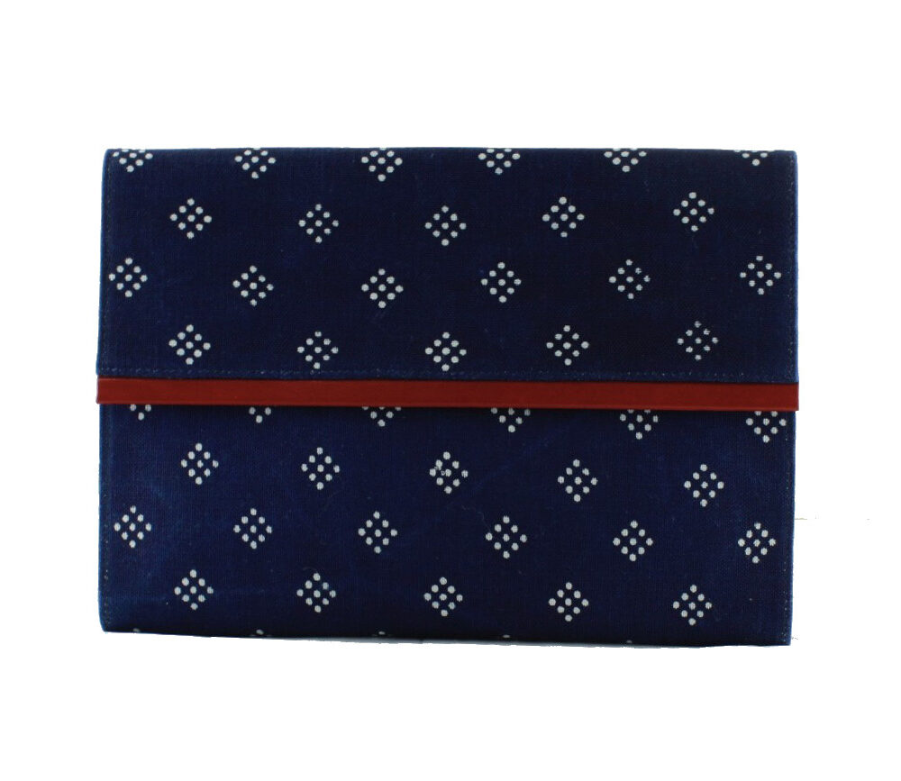 Dilians Blaudruck große Clutch Tasche "Maria" D1702