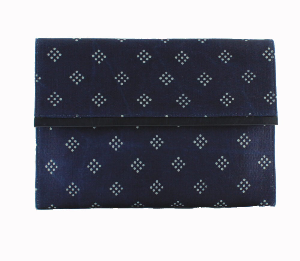 Dilians Blaudruck große Clutch Tasche "Maria" D1706