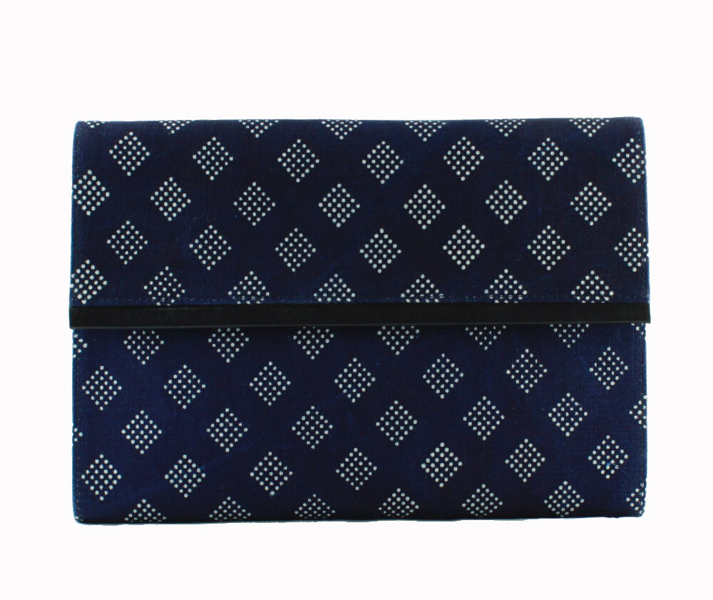 Dilians Blaudruck große Clutch Tasche "Maria" D2706