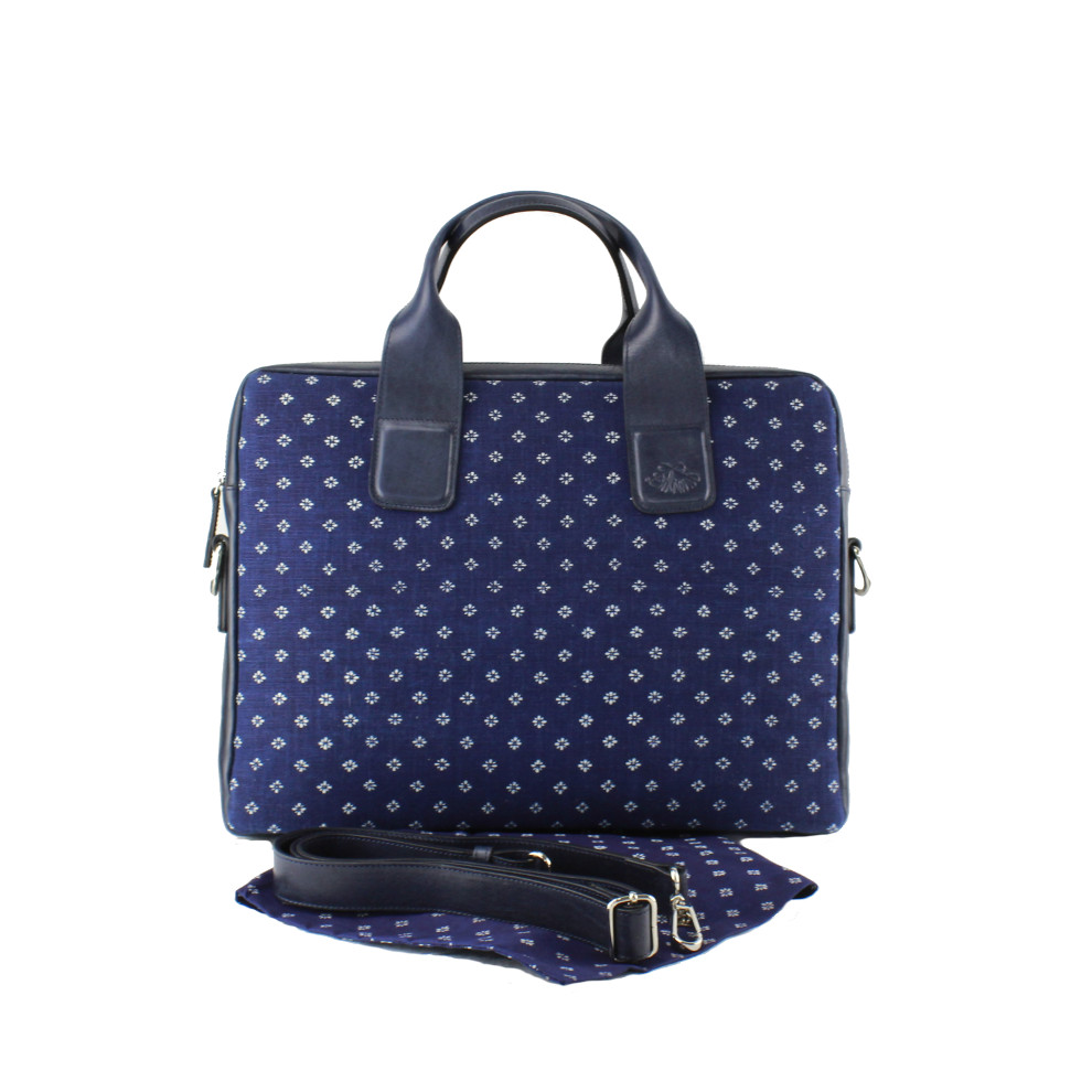 Dilians Blaudruck blaue Laptop Aktentasche "David" D200601