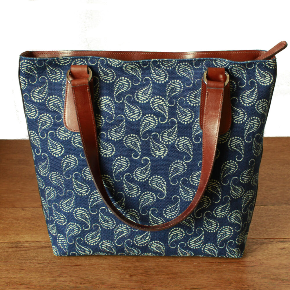 Dilians Pulsnitz Blaudruck Schultertasche 'Irene' P400301