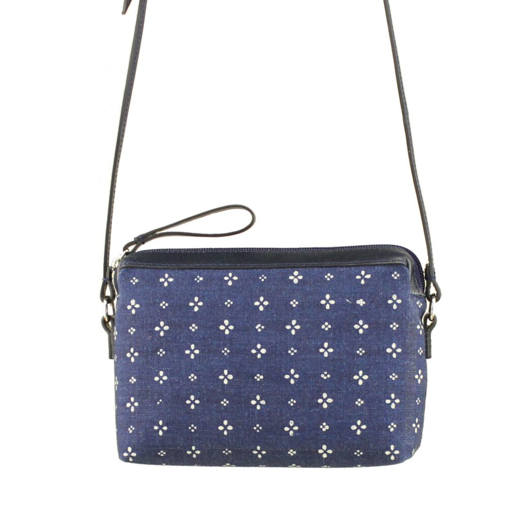 Dilians Blaudruck kleine blaue Umhängetasche "Hilary" C1506