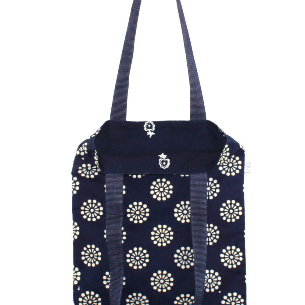 Dilians Blaudruck Doubleface-Stoff Schultertasche B4-A0302