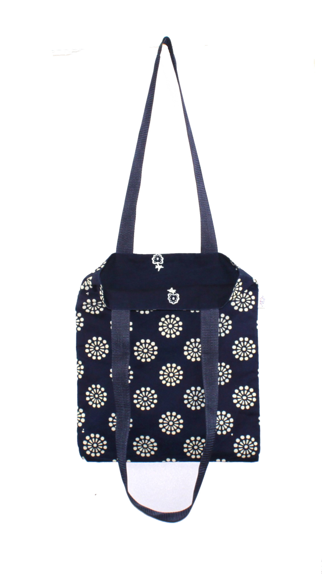 Dilians Blaudruck Doubleface-Stoff Schultertasche B4-A0302