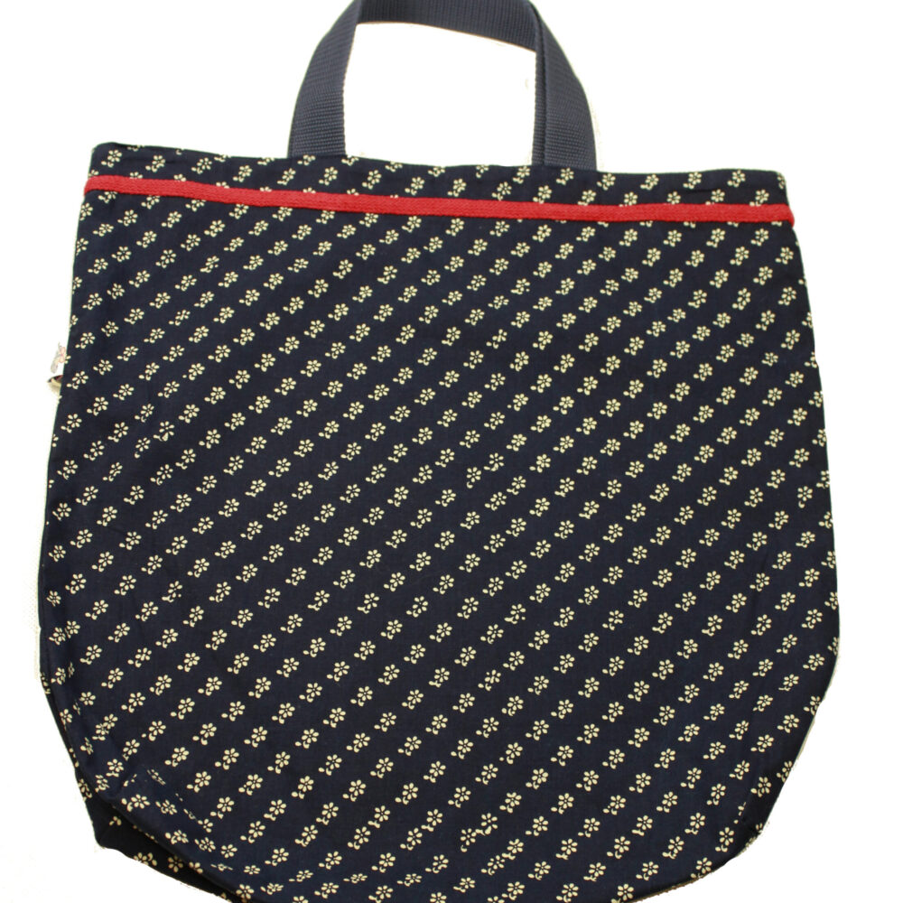 Dilians Blaudruck größere blaue Einkaufstasche aus Baumwolle B1-A2002